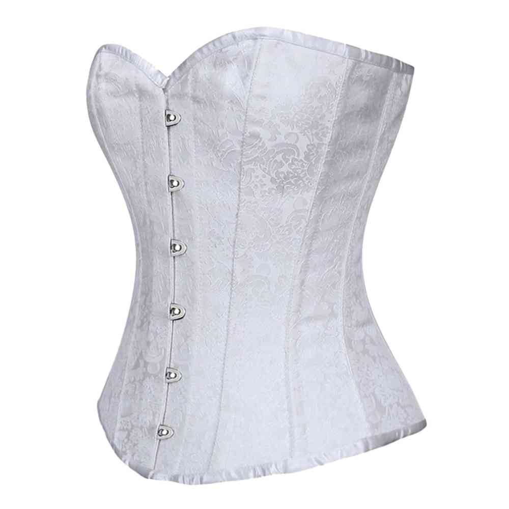 Attitude Corsets - Valeriana Overbust korset - Wit